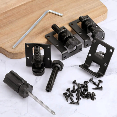 Eight Pack Adjustable Furniture Leveling Feet Set With 2.2 Inch L Shaped Levelers Built To Last Pro Grade Heavy Duty Metal