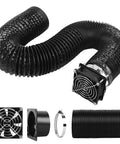Smoke Exhaust Kit For Laser Engraver And 3D Printer Enclosure With 4500 RPM Fan And Vent Pipe That Kicks Out Smoke And Odor