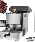 Smokeless Electric Coffee Bean Roaster For Home And Office, Portable 200G Compact Brew Station with digital display and scoop.
