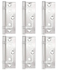 Stainless Steel Door Hinge Set Six Pcs Flat Open 360 Degree Pivot With Silent Rotation For Doors Windows Cabinets Furniture Hardware Fittings 8x3.3cm Home Repair