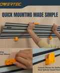 Track Saw Guide Rail Mounts 2 Pack Universal ABS Wall And Ceiling Storage Rack With Mounting Hardware installation