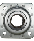 Top view of Drivetrain Disc Harrow Bearing Beefed-Up Replacement Kit For FD211RKB 1-3/4 Hex Bore Bolt To Bolt 5.5 Inch Spread