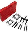 5 Ton Bar Type Bearing Puller Set With Bearing Splitters And Gear Puller Kit for Bearings Pulleys Gears Shafts with red case