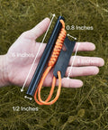 Extra Large Ferro Rod Fire Starter Kit 6 Inch by Half Inch Flint and Steel Survival Tool with hand for size comparison