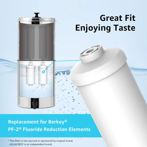 Top Notch Fluoride Filter Replacement for Berkey PF-2 Gravity Water Filter Compatibility with system diagram