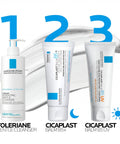 Ultimate Go To Healing Balm With Vitamin B5 Soothing Cream for Dry And Irritated Skin, three skincare products displayed.