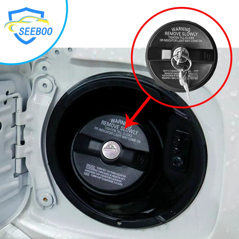 Locking Gas Cap Replacement For Chevy GMC Silverado Cruze Malibu Tahoe Equinox Terrain Sierra Savana Acadia Buick Cadillac Lexus And More, Secure Fuel Cap installed in vehicle