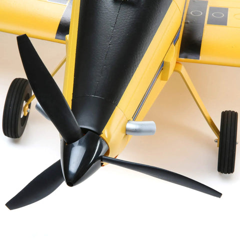 Close-up view of Air Tractor 1.5m RC Plane BNF Basic With AS3X Safe Select Easy To Fly No-Brainer For Beginners scale crop duster.