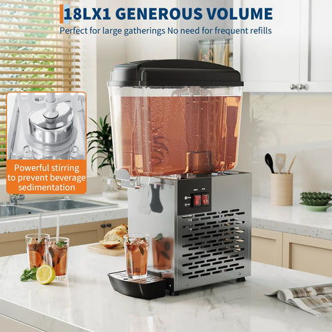 Heavy Duty Stainless Steel Single Tank Commercial Cold Drink Dispenser Working Like A Champ For Bustling Restaurants And Bars To Keep Beverages Icy Fresh And Ready
