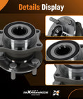 Two Piece Beefy Rear Wheel Bearing And Hub Assembly 512401 with 5 lug, ABS encoder, detail view and close-up images