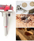 Pro Grade Forstner Drill Bit Set Thirty Five Millimeter Concealed Hinge Jig Kit for woodworking and door hinges; carbide head