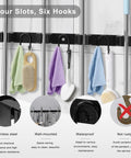 Stainless Steel Rustproof Broom Holder Wall Mount With Four Slots And Six Hooks Built Tough Mop Hanger Wall Organizer