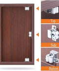Stainless Steel Cabinet Catch With Dual Wheel Spring Loaded Door Latch Lock Press Type Wardrobe Buckle Kit 50 Pcs installed