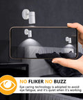 Person holding phone displaying Three Color Temperature Dimmable Ceiling Spotlight Kit with Adjustable Directional LED Lights 20W.