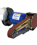 Level Up Your Garage Operation With This Hardcore One Horsepower Belt Sander And Bench Grinder Combo showing 2x48 belt and grinder design.