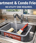 Sink Insert For Easy Paint Cleanup With Brush And Roller Cleaner Tray Paint Tool Washer System Keeps Paint Out Of Your Sink No Fuss Fits Most Sinks Made In USA in a kitchen sink with running water
