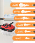 Handheld Pressurized Steam Cleaner 2500W Beast Power Home Cleaning Tool shown with six steam levels on orange background