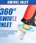 Close-up of Swivel Power Washer Gun Kit With Extension Wand Adjustable Spray 360 Degree Swivel 4000 PSI 7 GPM Quick Connect M22.