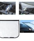 Heavy Duty Ev Charger Port Cover Waterproof Electric Car Plug Protector in rain shielding the EV charging port with clear design.