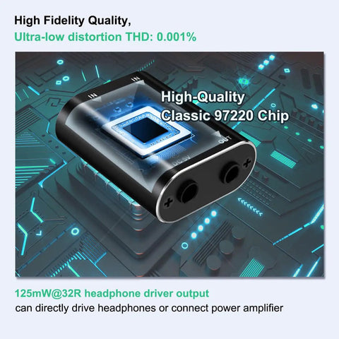 Dope 2 Channel Stereo Audio Mixer With Metal Shell And AUX, compact design showcasing high-quality internal chip and output ports.