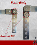 Two Pack Swivel Style Exhaust Hangers For Universal Fit, Beefed Up Heavy Duty Open End Muffler Bracket image with rotation detail