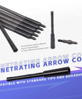 16 Inch Mini Crossbow Arrows Carbon Bolts Set Of Six For Pistol Crossbows Micro Diameter Design with Inserts and Arrow Core