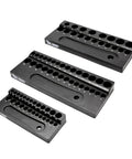 Magnetic Socket Toolbox Organizer With Ratchet Holder And Three Trays For Half Inch, Three Eighths Inch, One Quarter Inch Drives