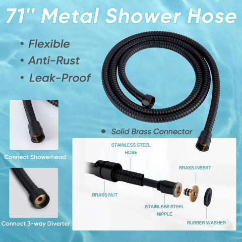 Dual Filtered Shower Head And Handheld Sprayer With Six Spray Settings High Pressure Rainfall Massager Twenty Stage Filter Top Tier Water Quality Zero Drama Install With Flex Hose And Matte Black