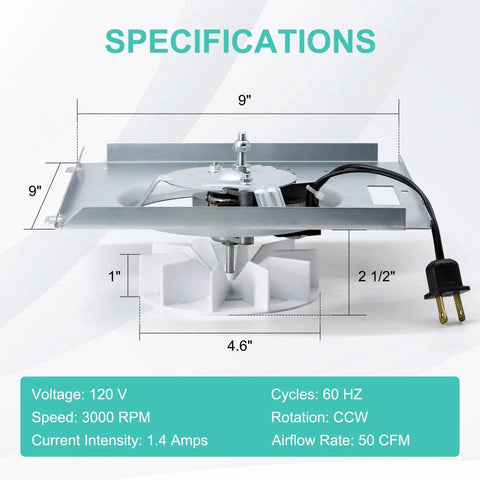 Replacement Bathroom Fan Motor Assembly For NuTone 763RLN 763RL 769RL Series Exhaust Fans S0503B000 easy install