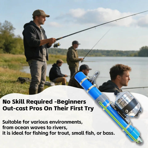 Upgraded Portable Fishing Catapult Rod With Reel For Saltwater And Freshwater Ultra Compact Telescopic Lure And Bait Launcher