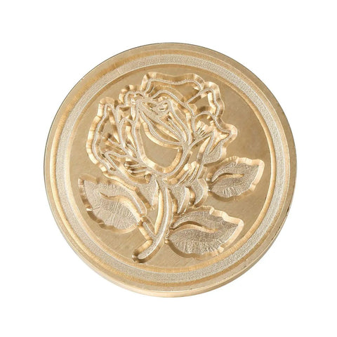Kickass Romance Rose Wax Seal Stamp Set - Heavy Brass Head With Solid Rosewood Handle - Swappable Stamp Core For Wedding Invites And Desk Diaries - Straight Up Top Notch Stationery