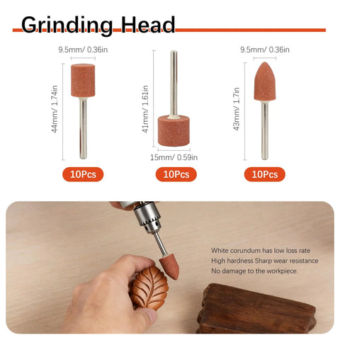 All Purpose Rotary Tool Gear Set Pro Grade 148 Piece Sanding Drums And Cutting Wheel Kit grinding heads in use