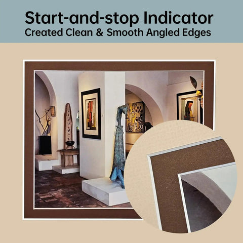 Slick Retractable Mat Cutter Featuring Drop Dead Easy Depth Knob And Hella Sharp 45 Degree Bevel Blade For Hassle Free Framing Custom Artwork And Picture Frame Mats Up To Eight Ply