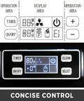 Smooth Operator Portable Countertop Ice Maker With Auto Self Cleaning And Ultra Quiet Motor control panel showing timer and operation settings.