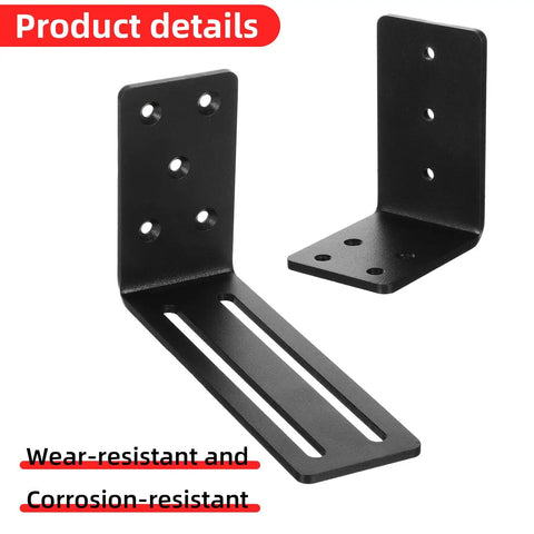 Heavy Duty Door Barricade Brackets 2 Pack U Shaped Security Bar Mounts For Outswing And Inswing Doors Gates 2x4 Pre Drilled