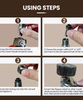 Steps for using M9 Threaded Collet Adapter For M12 Polishers And Sanders With Dual Collets One Quarter Inch And One Eighth Inch