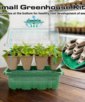 Seed Starter Tray Kit 10 Pack With Humidity Domes 120 Cells Total Germination Trays Ideal For Indoor Gardens