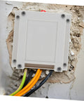 Tough Yet Compact Weatherproof Junction Box For Industrial Use With Easy Install ABS Plastic Power Supply Enclosure installed outdoors