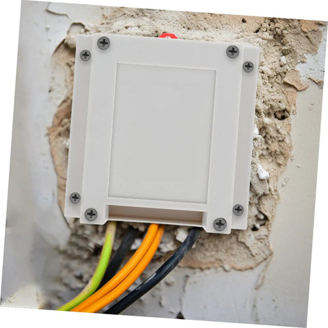 Tough Yet Compact Weatherproof Junction Box For Industrial Use With Easy Install ABS Plastic Power Supply Enclosure installed outdoors