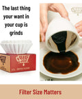 Commercial Coffee Filters For 12 Cup Drip Machines, Extra Tall Walls To Prevent Grounds Overflow, Large Nine And Three Quarters Inch Diameter, Fits BUNN Fetco Curtis Bloomfield Royal Cup And Most 12 Cup Brewers, 500 Count, Pro Grade Made In USA