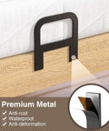 Heavy Duty 6 Piece Metal Mattress Grippers Extra Wide Anti Slip Bed Holders Adjustable Design showing premium metal grip clamping to bed frame.