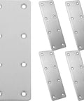 Stainless Steel Flat Straight Brace Brackets 5 Pack With Multiple Openings For Wood Furniture Cabinets And Shelves Easy Install