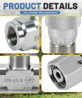 Stb G Three Eighths Inch Hydraulic Flow Control Valve With L08 M14 Connection for mini excavator 0.8 to 2 ton, alloy steel construction.