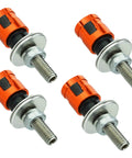 Rust Proof Aluminum License Plate Screws Kit With Accessories 4 Pack For Cars Trucks And Motorcycles Orange Keeps Your Plate Secure And Theft Resistant With Easy Install.