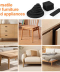 Legit Heavy Duty Felt Furniture Pads 300 Piece Pack Black self adhesive glide sliders under chair and furniture legs for protection.