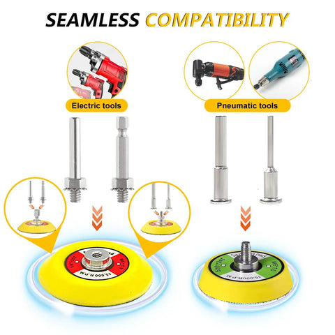 All In One 192 Pack Wet Dry Sanding Discs Kit compatibility with electric and pneumatic tools