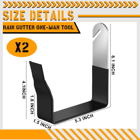 Two Pack 5 Inch Gutter Brackets And Hangers Aluminum Heavy Duty Rain Gutter Mounts For Gazebo And Shed Roof Drainage