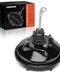 Heavy Duty Vacuum Brake Booster Compatible With Ford Bronco F100 F150 F250 1979 Direct Fit Replacement, black finish, detailed top view.