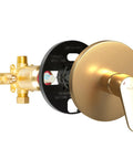 TruTemp Pressure Balance Valve With Brushed Gold Trim Kit Delivers Stable Shower Temperature No Fuss Water Flow And Durable Brass Valve Body