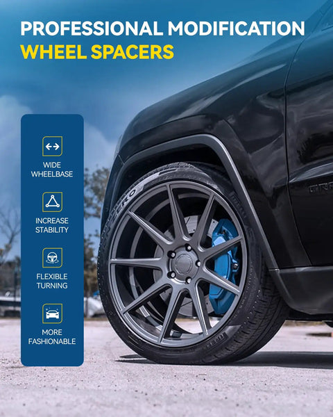 Hub Centric Wheel Spacers 5x4.5 Bolt Pattern 20mm Thickness For Kia Sportage Hyundai Tucson Mazda Cx5 Ford Escape Honda Civic visible on a modified vehicle.